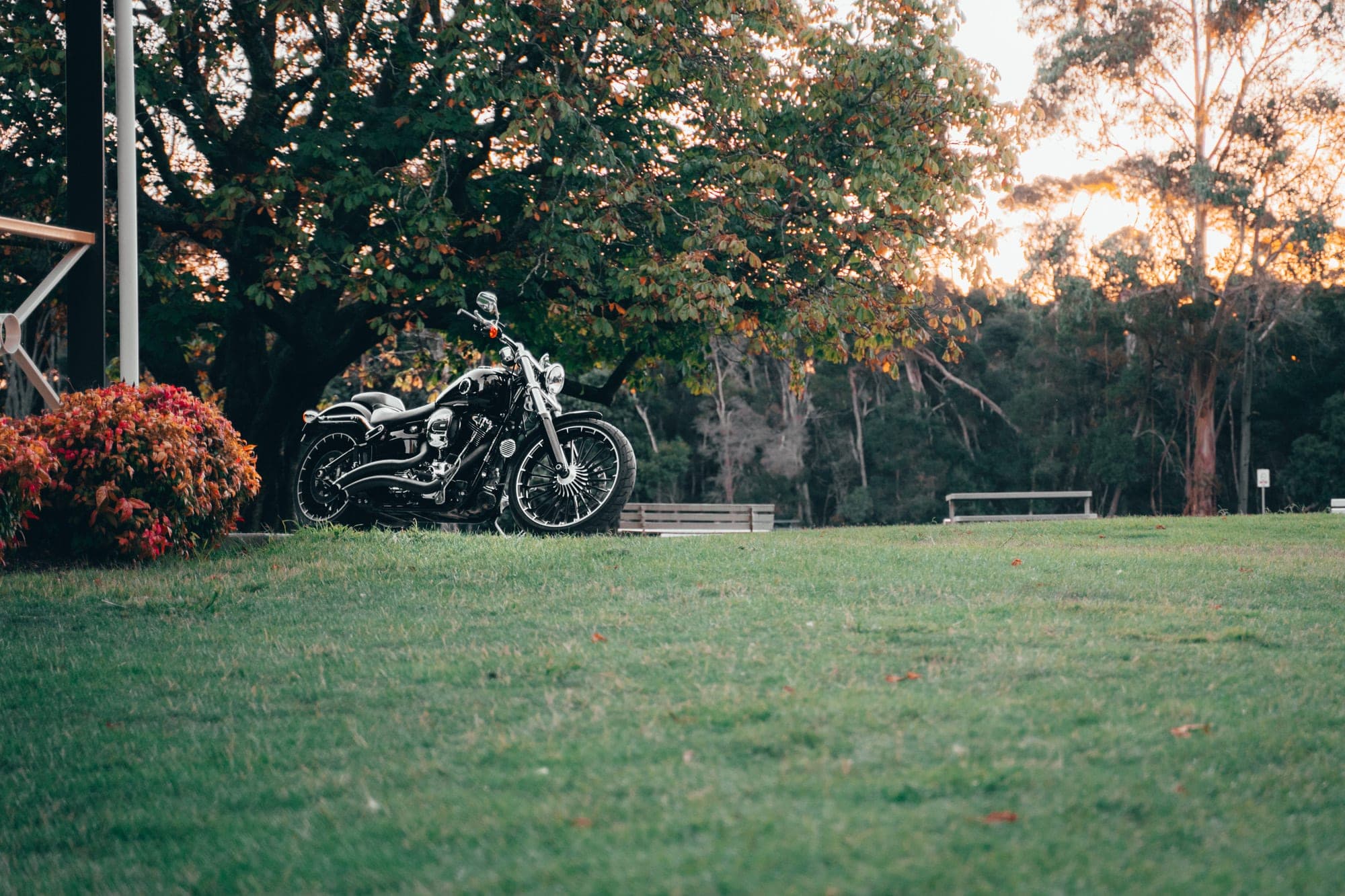 Harley Davidson Breakout side profile photography
