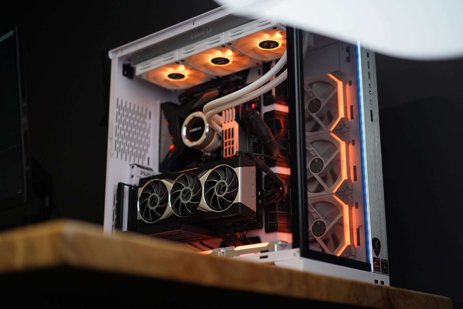 Custom PC build detail photography