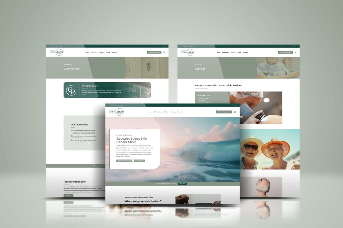 Bathurst Street Skin Cancer Clinic website by Brand in Black