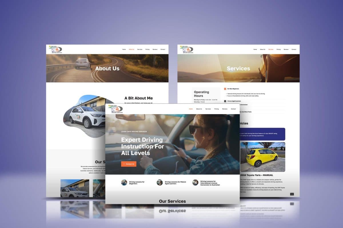 Learn Safe driving instruction website by Brand in Black