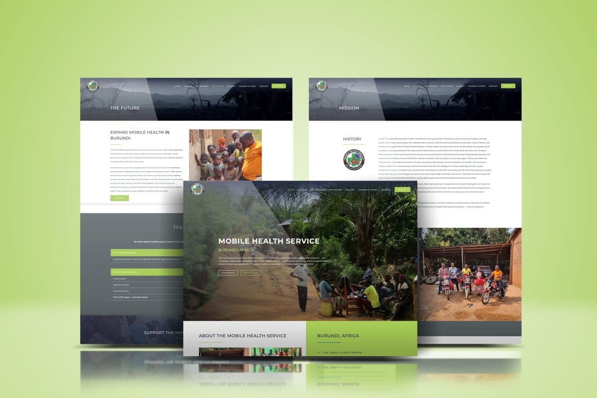 Mobile Health Service website design by Brand in Black