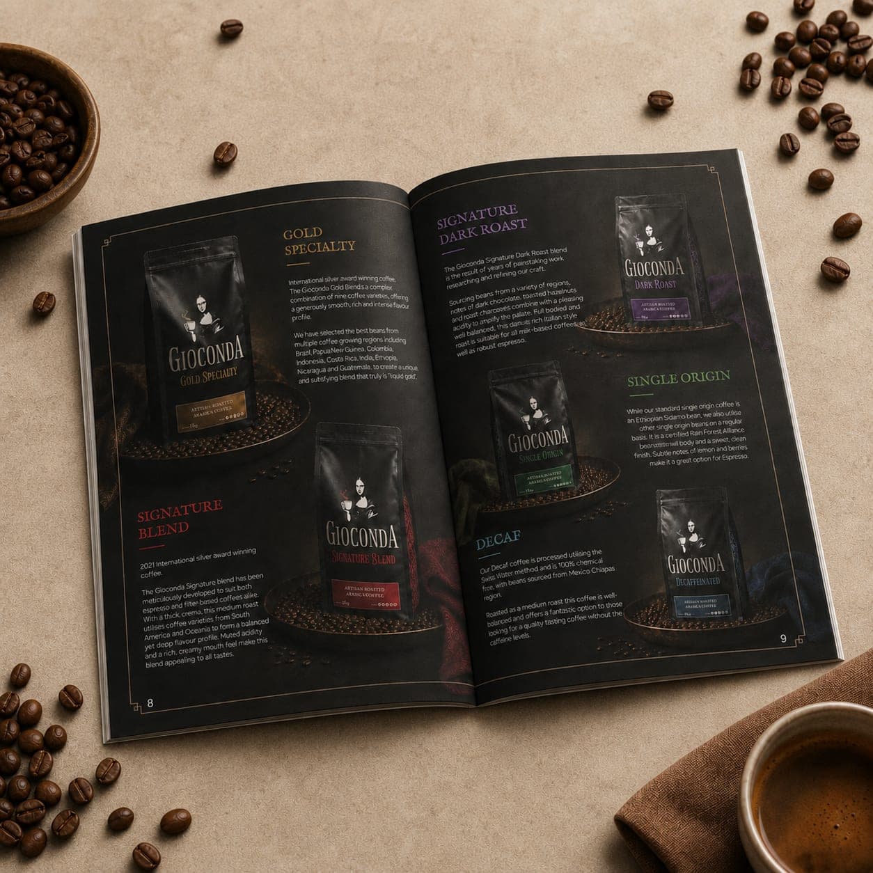 Gioconda Coffee Roasters — Branding & Print by Brand in Black