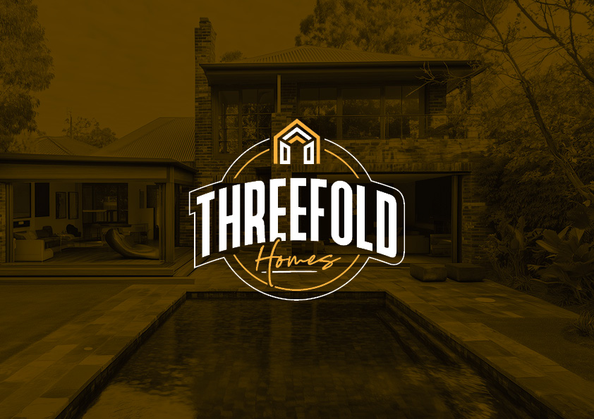 Threefold Homes logo and brand identity by Brand in Black